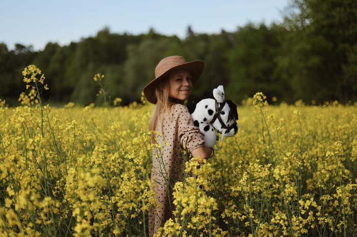 Hobby Horse Koń na kiju Astrup łaciaty