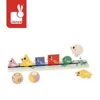 Układanka sorter kolorów i kształtów Ptaki Janod