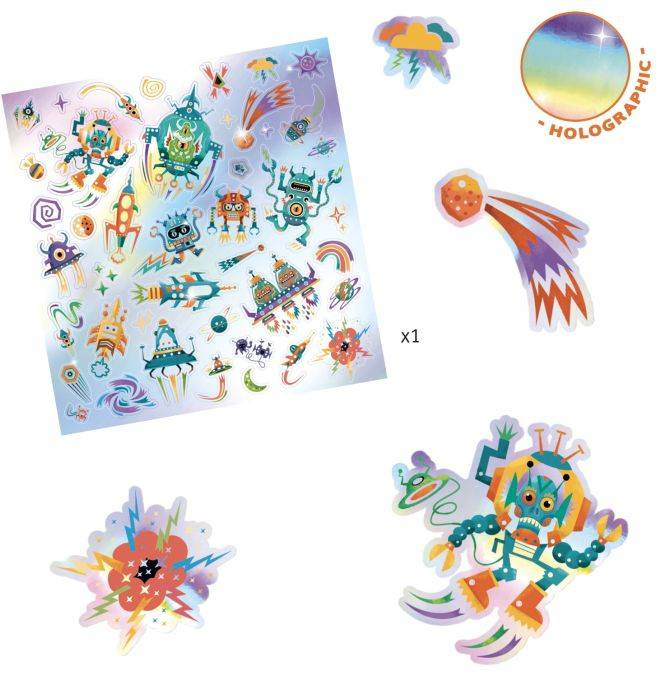 Naklejki holograficzne Intergalaktyka 30 el Djeco