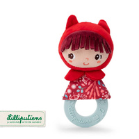 Pluszowa grzechotka z silikonowym gryzakiem Czerwony Kapturek LILLIPUTIENS