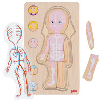 Drewniana układanka Dziewczynka - anatomia ciała Goki