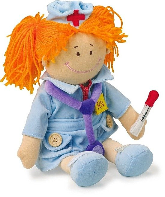 Szmaciane lalki 3 zawody strażak pielęgniarka budowlaniec Small Foot