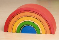 Zestaw materacy z tkaniny w kolorach tęczy Pilch