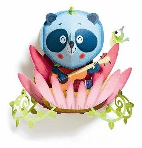 Składana dekoracja 3D do powieszenia na ścianie. Panda, Djeco