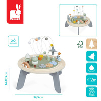 Wielofunkcyjny stolik edukacyjny drewniany z regulacją wysokości Sweet Cocoon Janod