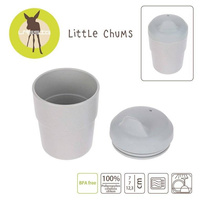 Kubek z silikonową pokrywką z dziubkiem Little Chums Kot Lassig 