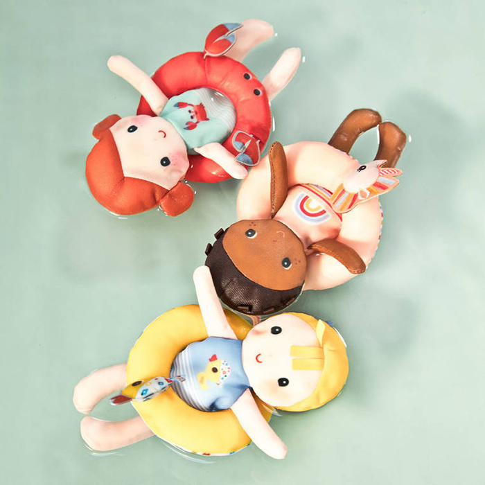 Kąpielowa zabawka laleczka z kółkiem Axelle Lilliputiens