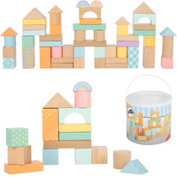 Pastelowe drewniane klocki Small Foot