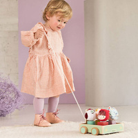 Drewniany wózek do ciągnięcia Wilk Louis LILLIPUTIENS 