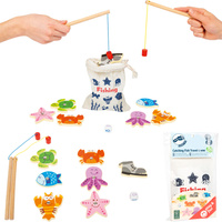 Drewniana gra zręcznościowa z magnesami Dziecięce wędkowanie Small Foot