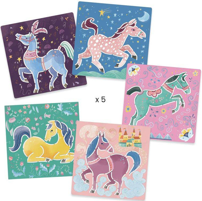 Szablony do odrysowania Konie Djeco