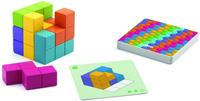 Logiczne układanki drewniane Geometria sześcianu Djeco
