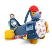 Zabawka sensoryczna Samolot Piesek Jules Lilliputiens Przytulanka dla dzieci 