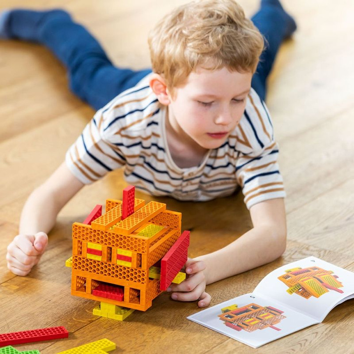 Klocki dla dzieci Rdzawy Robot Mini Box Bioblo 40 elementów