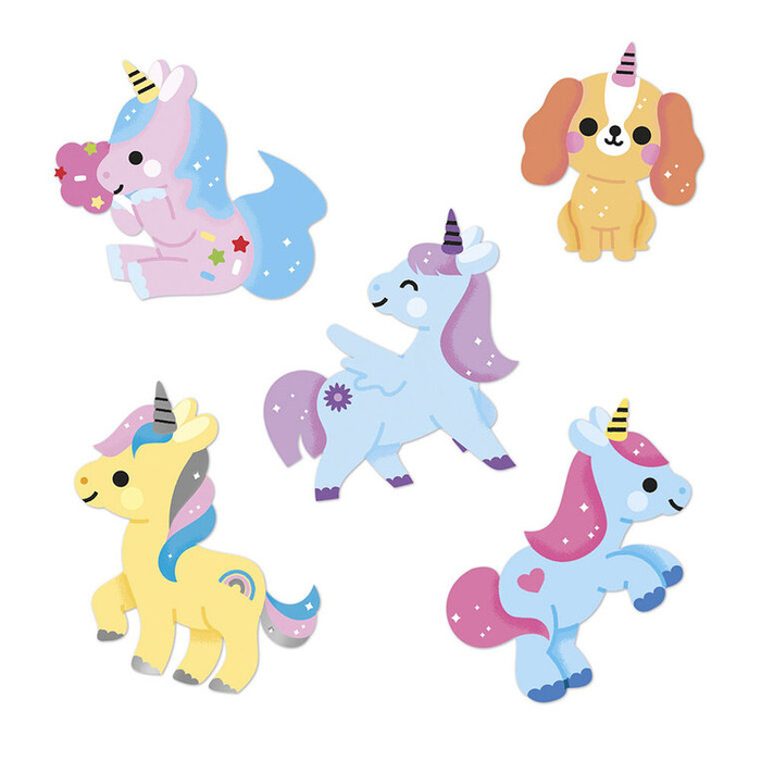 Naklejki wielorazowe dla dzieci 100 sztuk Jednorożce Janod