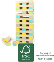 Gra drewniana Jenga Pastelowa matryca Small Foot