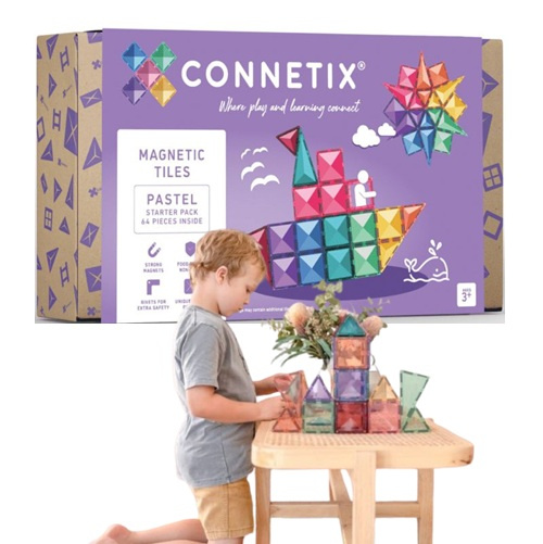Klocki magnetyczne Connetix Pastel Starter Pack 64 el.