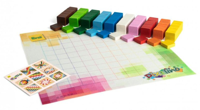 Klocki drewniane układanka Pixelino Maxi Erzi