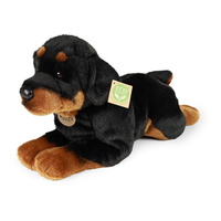 Maskotka dla dzieci pies rottweiler leżący 39 cm Rappa