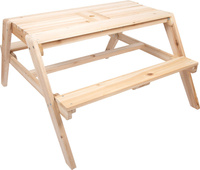 Drewniany stolik ogrodowy z siedzeniami zabawa błotem Small Foot