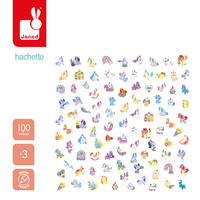 Naklejki wielorazowe dla dzieci 100 sztuk Jednorożce Janod