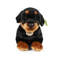 Maskotka dla dzieci pies rottweiler leżący 39 cm Rappa