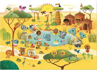 Zestaw kalkomanii zrób to sam Krainy Djeco