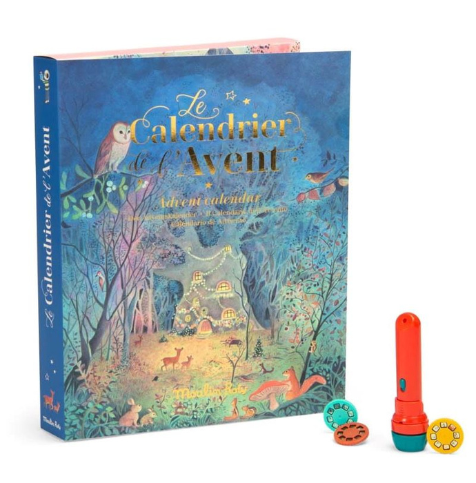 Kalendarz adwentowy z bajkami projektorem La Grande Famille Moulin Roty