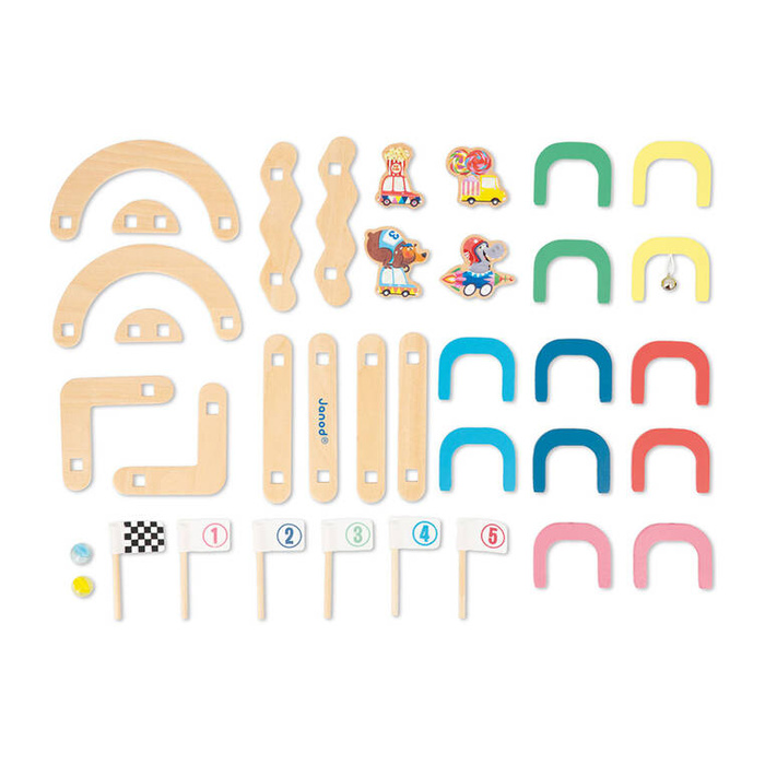 Gra w kulki marmurki Wyścig z przeszkodami Applepop Janod