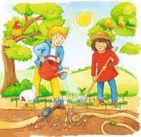 Edukacyjna układanka drewniana puzzle Pole słoneczników Goki