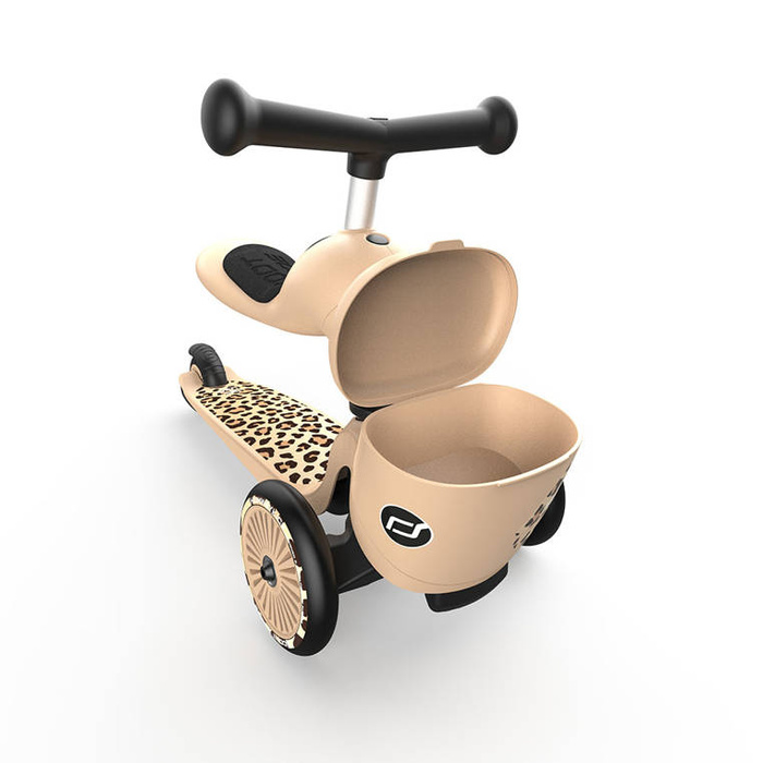 Jeździk i hulajnoga 2 w 1 zamykany schowek Leopard Highwaykick 1 Lifestyle Scoot & Ride