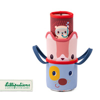 Kubeczki do kąpieli Piesek Jules Kotka Jeanne Jeżyk Leon Zabawka sensoryczna Lilliputiens