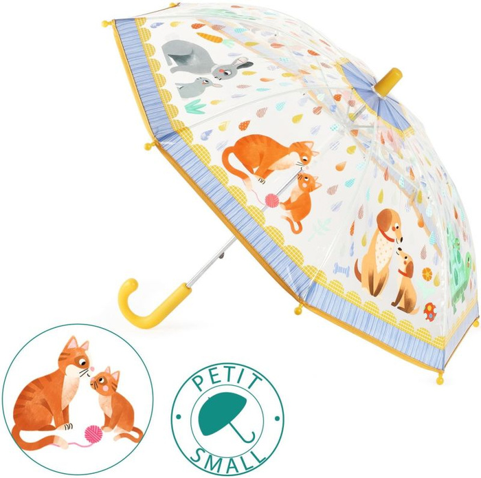 Przezroczysty parasol przeciwdeszczowy mama i dziecko Djeco