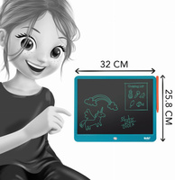 Tablet kreatywny rysowanie i zabawa niebieski XL Buki