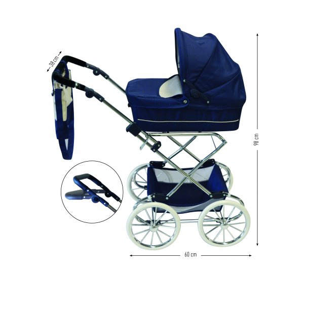 Wózek dla lalek Doll Pram Deluxe Blue Astrup