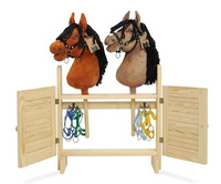 Drewniana Stajnia dla koni na kiju i miejscem na akcesoria Super Hobby Horse