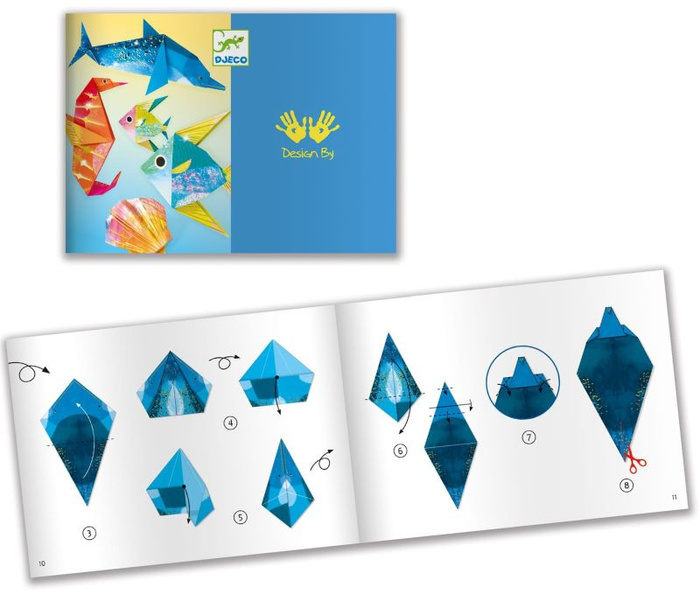 Origami morskie zwierzęta metaliczne Djeco