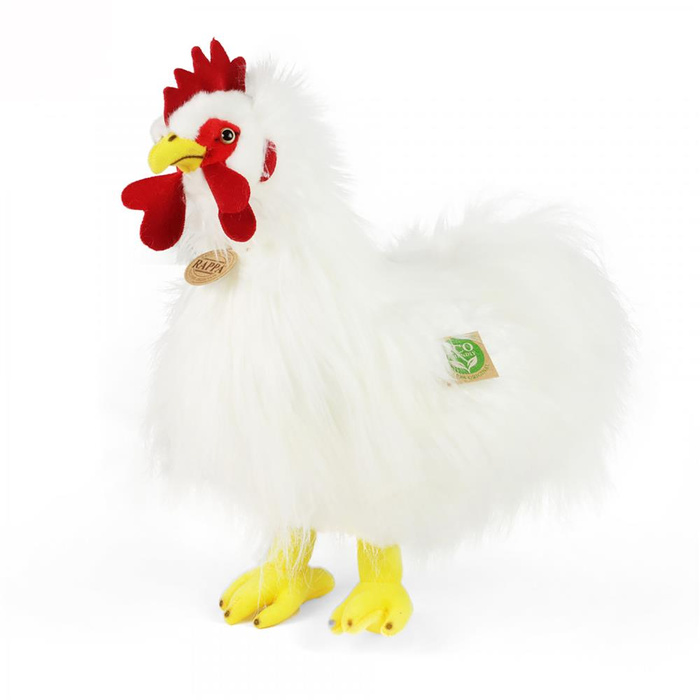 Maskotka dla dzieci biały kogut 33 cm Rappa