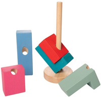 Układanka na paliku z klocków Nolik Manhattan Toy