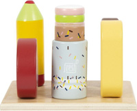 Drewniany zestaw lody na patyku Small Foot imitacje artykułów spożywczych dla dzieci