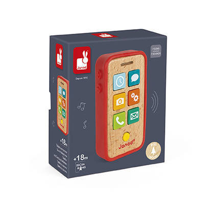 Telefon drewniany z dźwiękami, JANOD