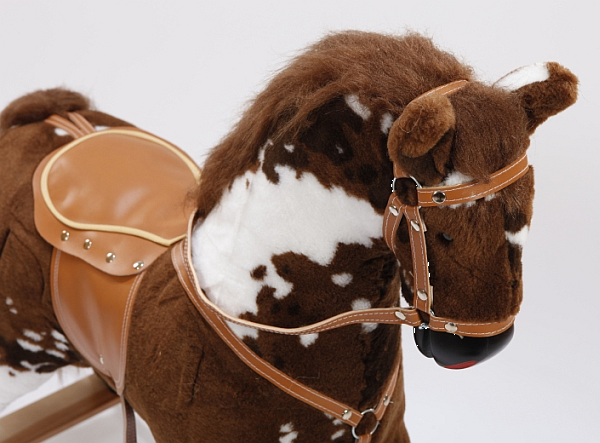 Duży koń na biegunach dla dzieci Bemo