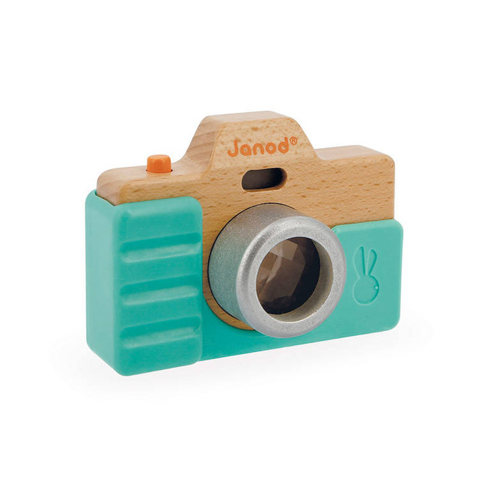 Drewniany aparat fotograficzny z dźwiękiem i lampą błyskową 18 m+ Janod