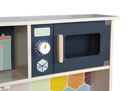 Duża drewniana kuchnia z dźwiękiem, światłem LED i 6 akcesoriami Mozaika 3-8 lat Janod