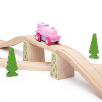 Pociąg Powerful Pink Loco z napędem Bigjigs Rail