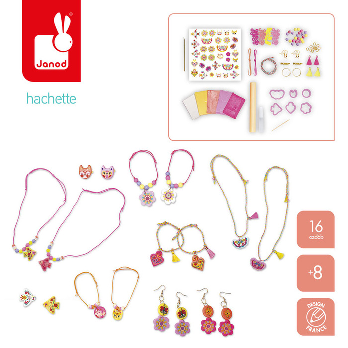 Zestaw kreatywny do tworzenia biżuterii dla przyjaciółek Klejnoty przyjaźni Janod