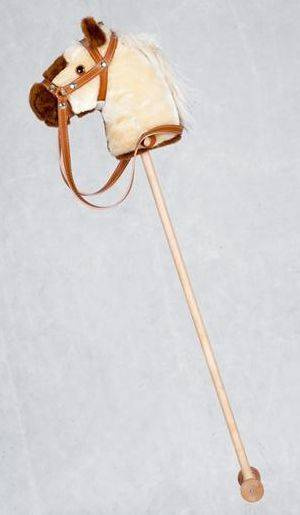 Kasztanek w plamy koń na kiju z kółeczkami pluszowy Hobby Horse Mumbee