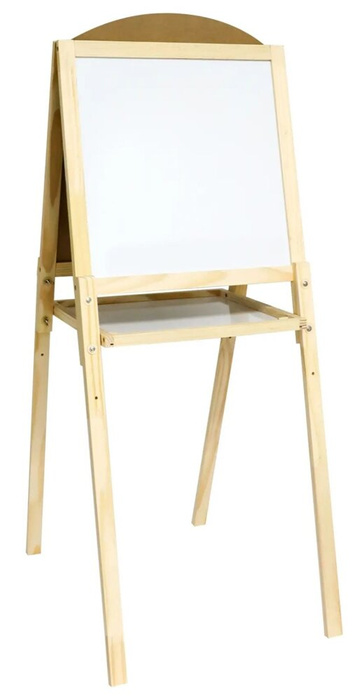 Drewniana dwustronna tablica dla dzieci z regulacją wysokości 106 elementów