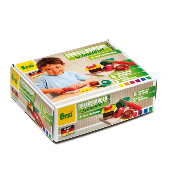 Zestaw z drewna do przygotowywania cheeseburgera Erzi