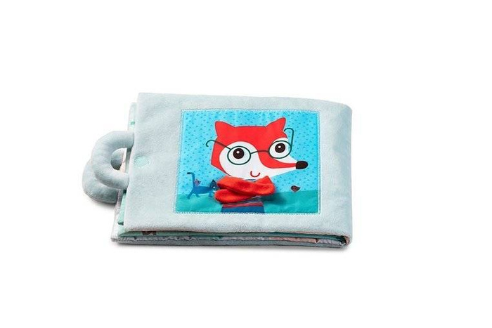 Miękka książeczka aktywizująca z mini-przytulanką „Dzień dobry, mały lisku” Lilliputiens